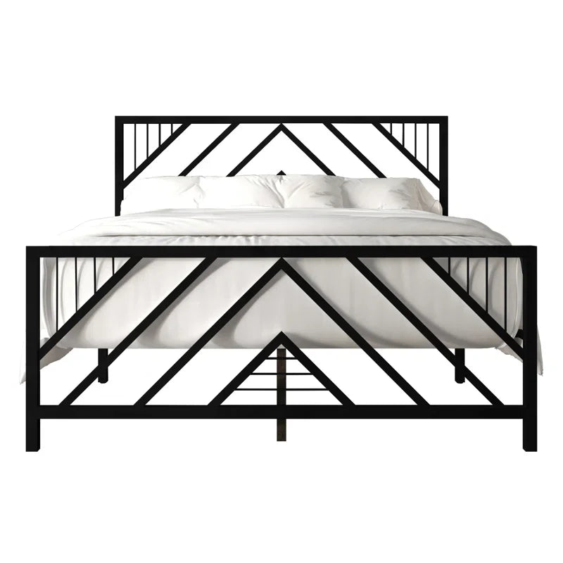 Sherrard All Metal Open-Frame Low Platform Bed