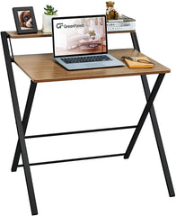 Toto 2-Tier Small Computer Desk Saving Folding Study Table