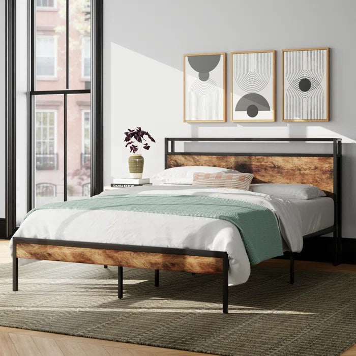 Gedeus Compact Platform Bed Low Bedroom Bed