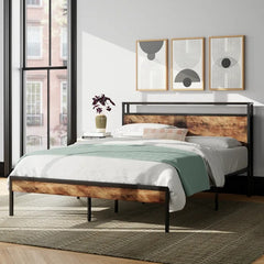 Gedeus Compact Platform Bed Low Bedroom Bed