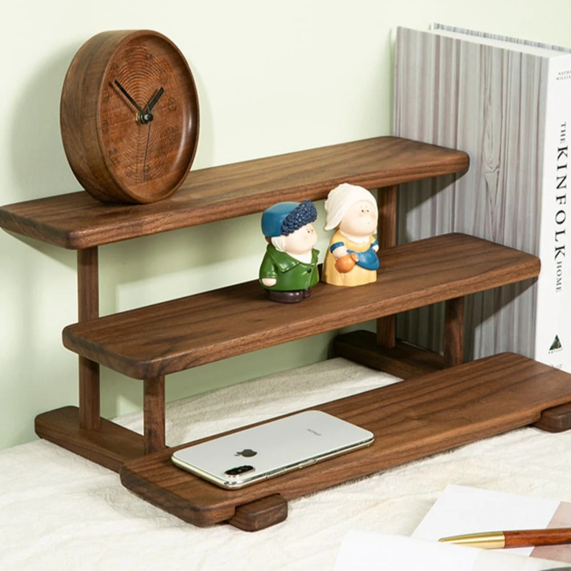 Kake Wooden Desktop Cup Perfume cosmetics multi-layer Storage Rack - waseeh.com