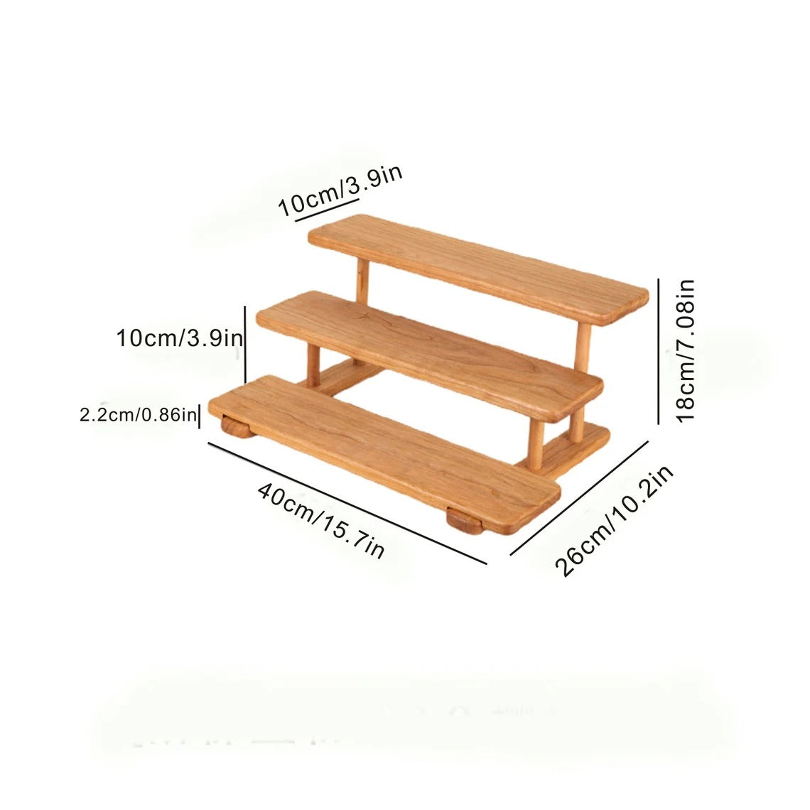 Kake Wooden Desktop Cup Perfume cosmetics multi-layer Storage Rack - waseeh.com