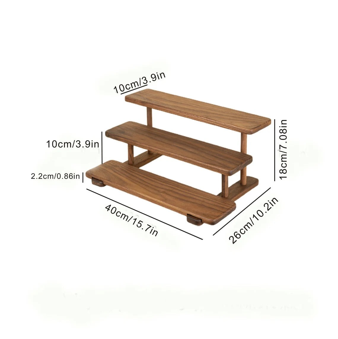 Kake Wooden Desktop Cup Perfume cosmetics multi-layer Storage Rack - waseeh.com
