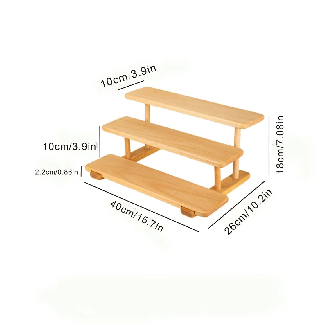 Kake Wooden Desktop Cup Perfume cosmetics multi-layer Storage Rack - waseeh.com