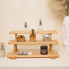 Kake Wooden Desktop Cup Perfume cosmetics multi-layer Storage Rack - waseeh.com