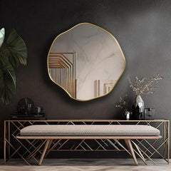 Scallo Wall Hallway Entryway Minimalist Bedroom Bathroom Mirror
