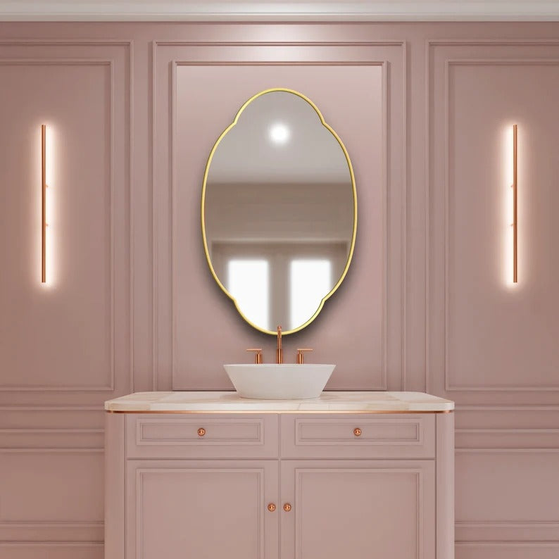 Cloudy Wall Hallway Entryway Minimalist Bedroom Bathroom Mirror