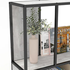 Zela Etagere Living Lounge Storage Drawer Organizer Bookcase Rack