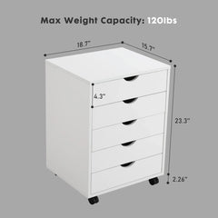 Horshod Storage Cabinet Drawer Dresser Side Trolley Table