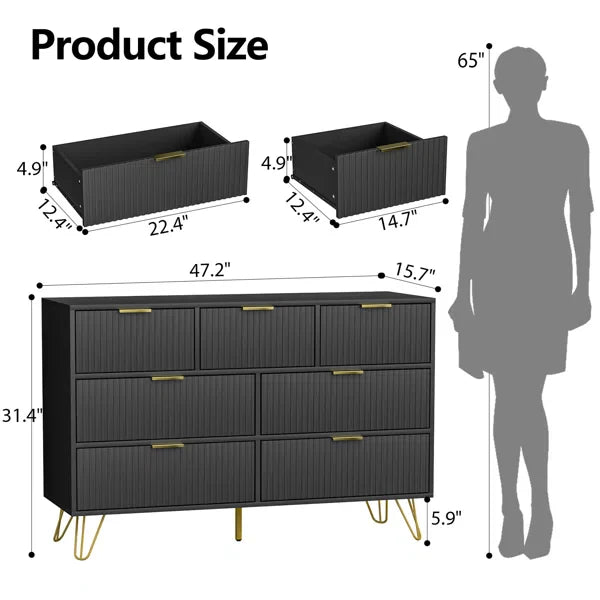 Merionne Dresser Organizer Console Table