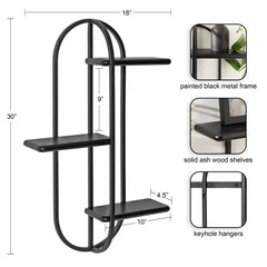 Ragena Living Lounge Wall Mounted Oval Tiered Floating Shelve