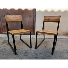 Signer Lounge Living Metal and Wood Chair